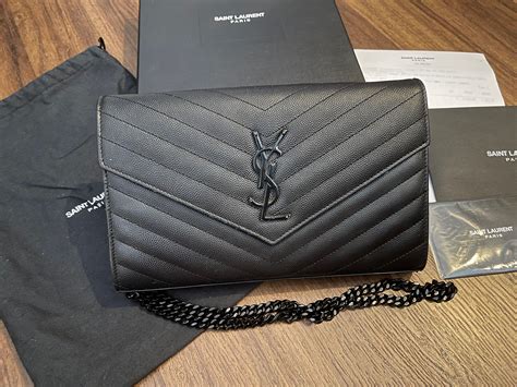 fake ysl monogramme chain wallet|ysl wallet on chain sale.